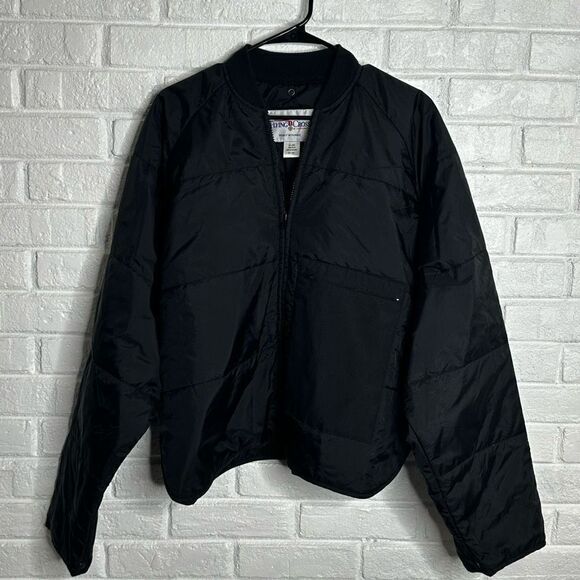 Flying Cross By Fechheimer Black Nylon Thinsulate Zip Front Jacket size 2XL Long